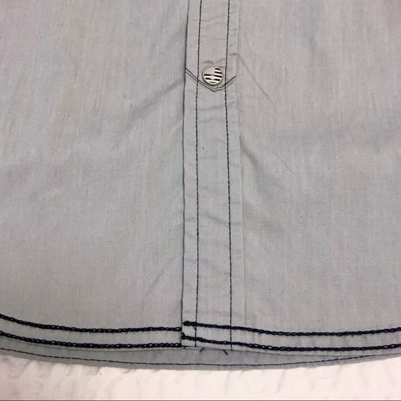 DRILL NYC Men’s Grey Button Down L/S Shirt w/Pockets + Great Details! NWOT - Picture 6 of 13